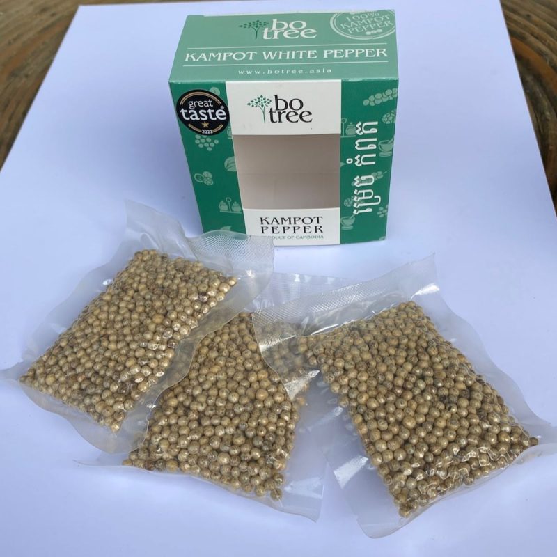 BoTree Kampot White Pepper, 90g box (3x30g)