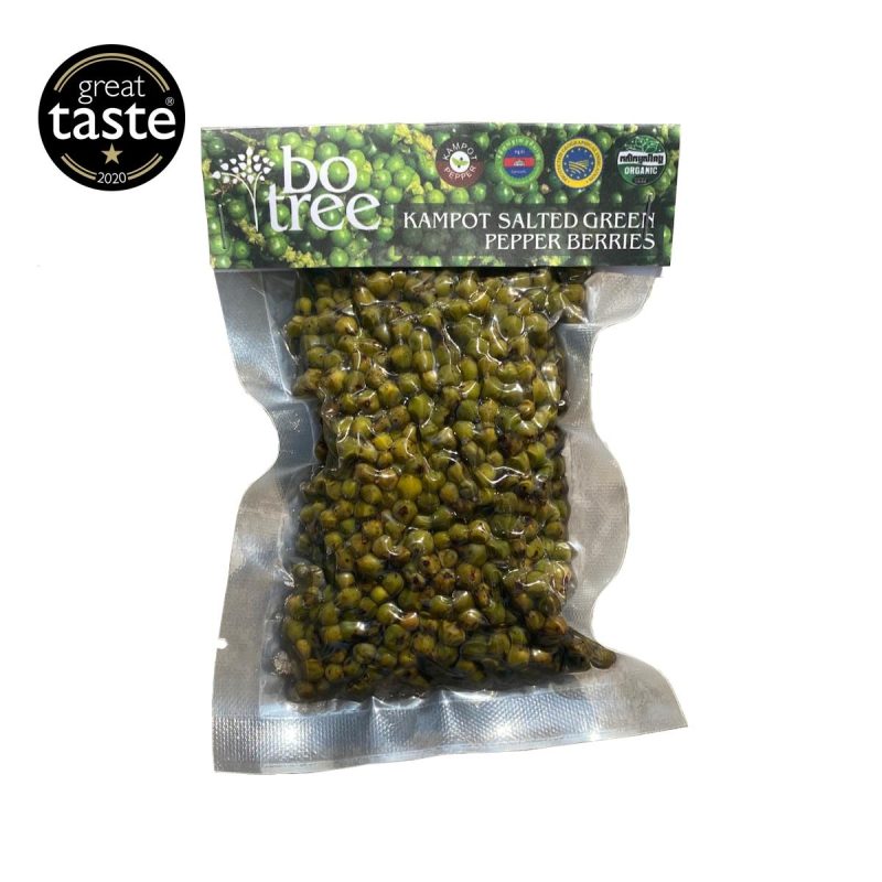 BoTree Kampot Salted Green Pepper Berries, 100g