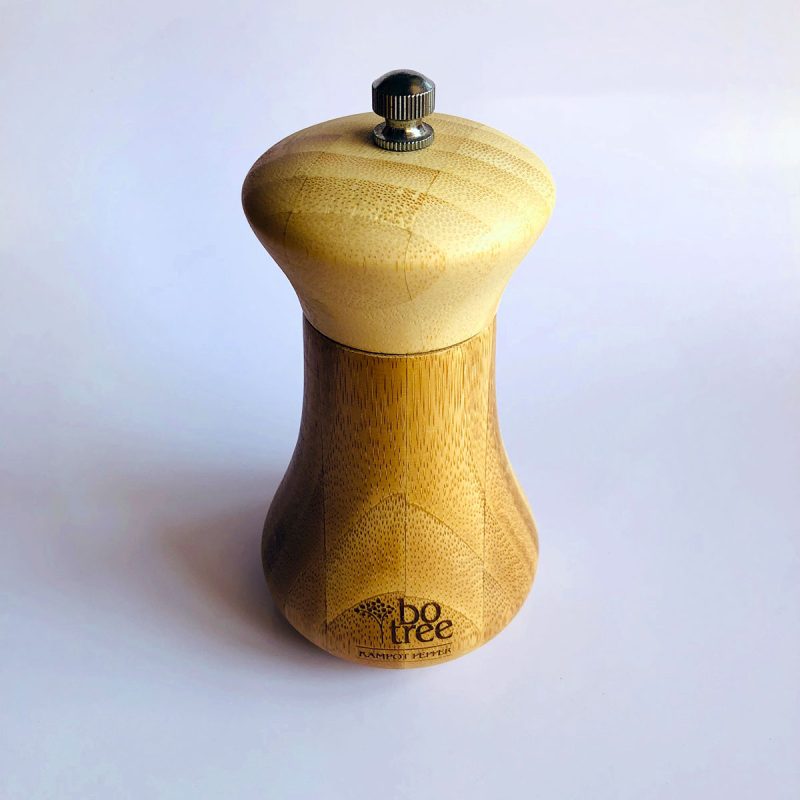 Bamboo Pepper Mill, Scupltured