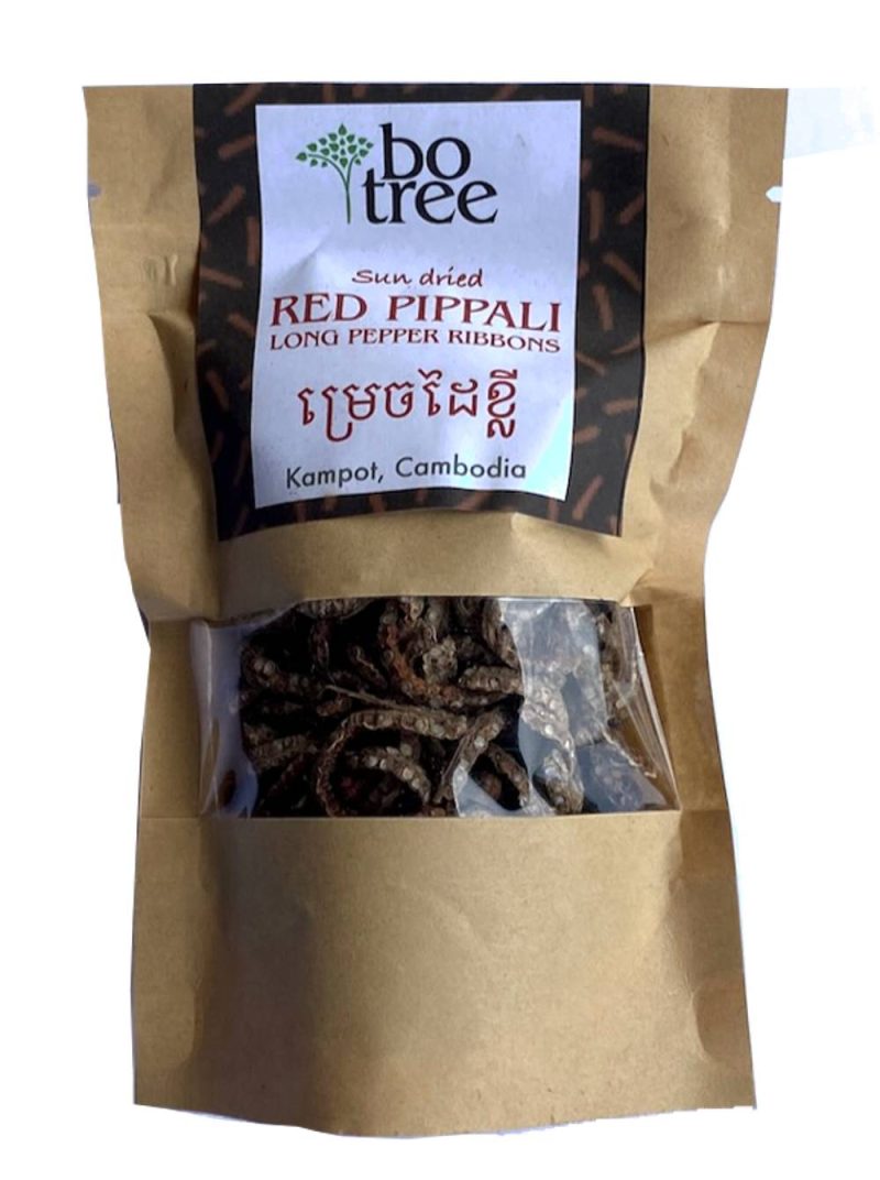 BoTree Dried Red Pippali Ribbons (Java Pepper), dried, 100g