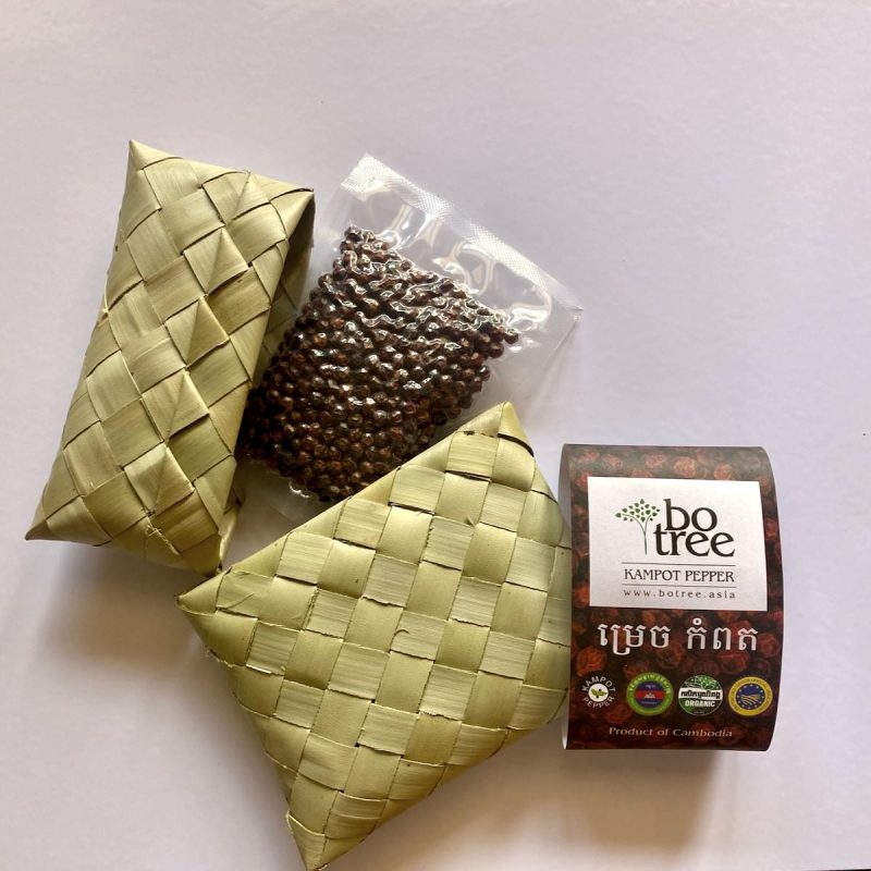 BoTree Kampot Red Pepper in Palm Leaf pouch, 50g