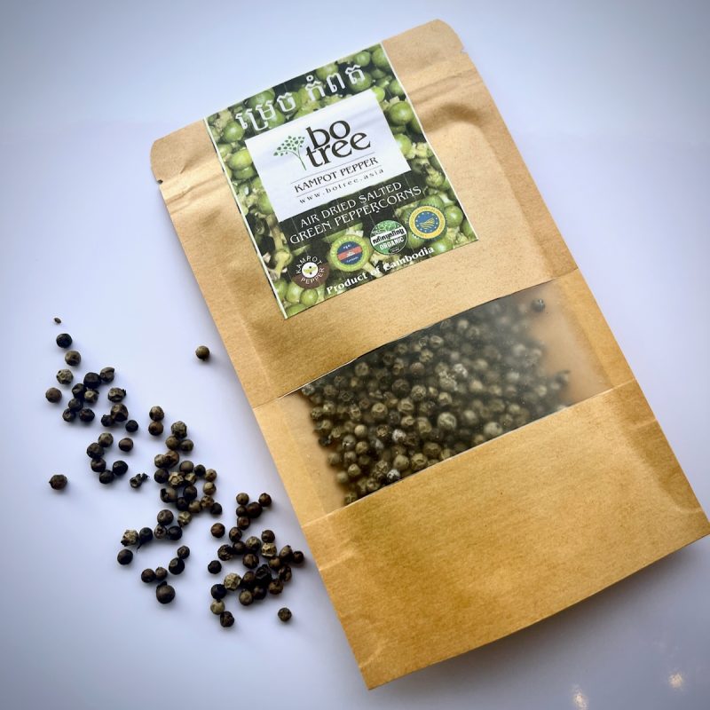 BoTree Air Dried Salted Green Peppercorns, 50g